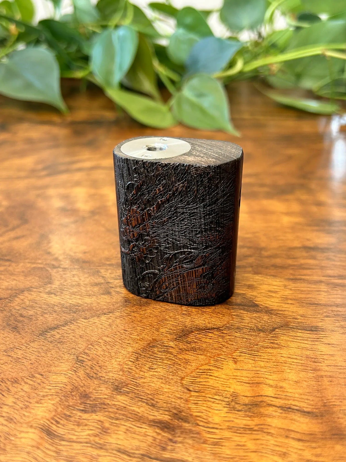 single 18350 clickfet switch mech engraved pure wood mod 22mm Tank fitment - Vapesmarter.org