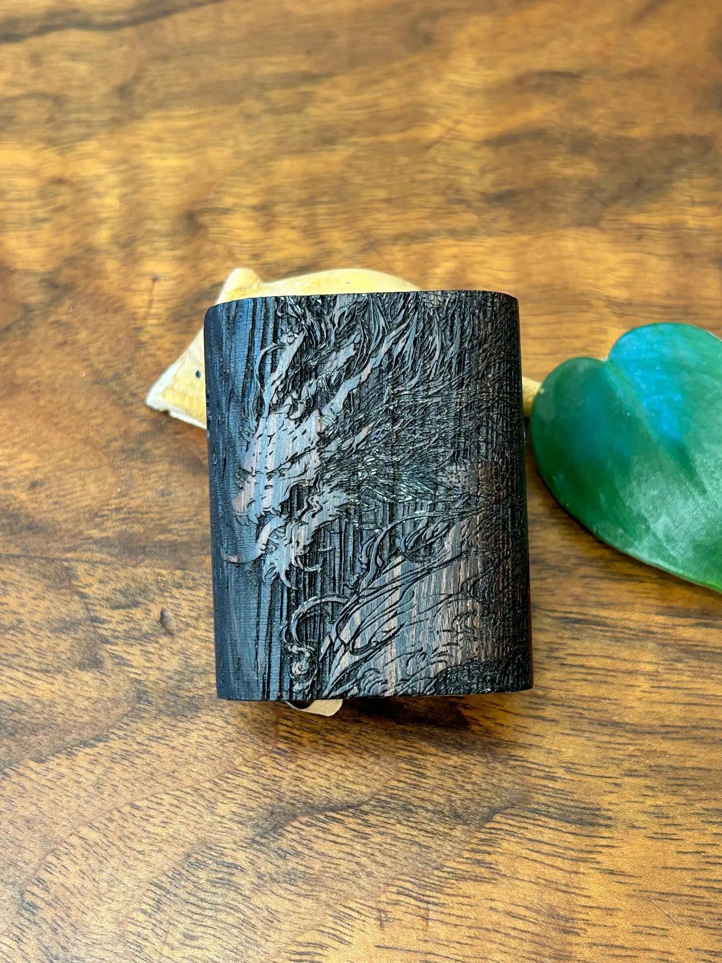 single 18350 clickfet switch mech engraved pure wood mod 22mm Tank fitment - Vapesmarter.org
