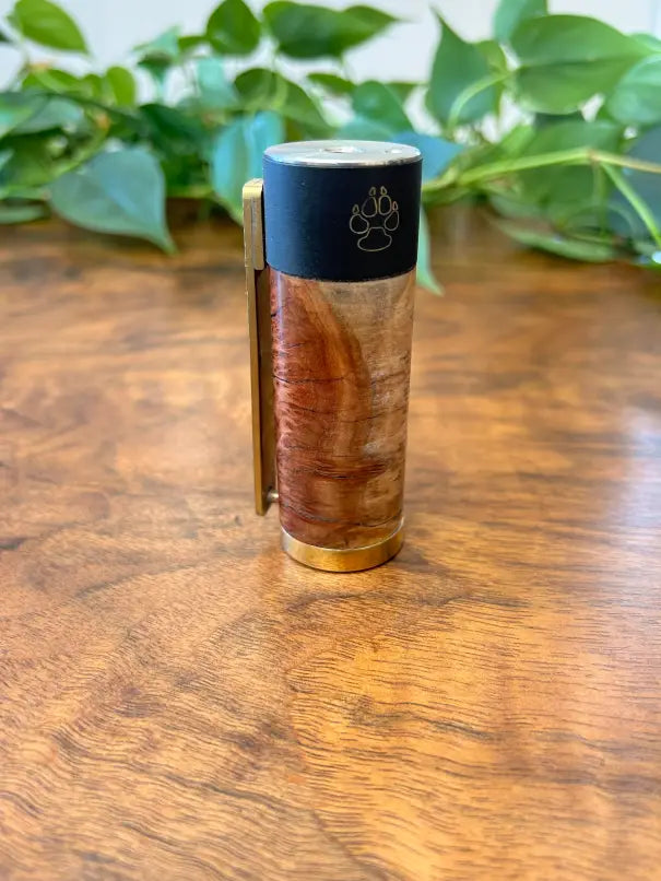 Side Fire single 21700 Battery mechanical mod 30mm tank fitment Wood edition - Vapesmarter.org