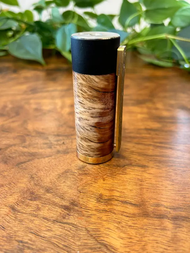 Side Fire single 21700 Battery mechanical mod 30mm tank fitment Wood edition - Vapesmarter.org