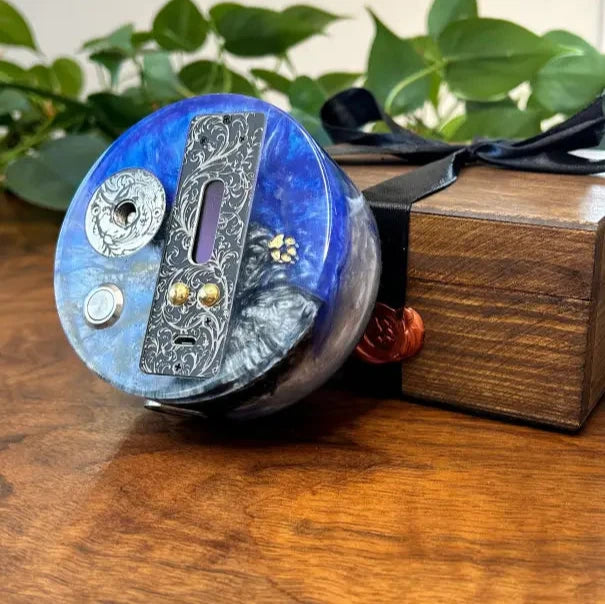 Evolv dna75 Single 18650 build stand ohm reader engraved design - Vapesmarter.org