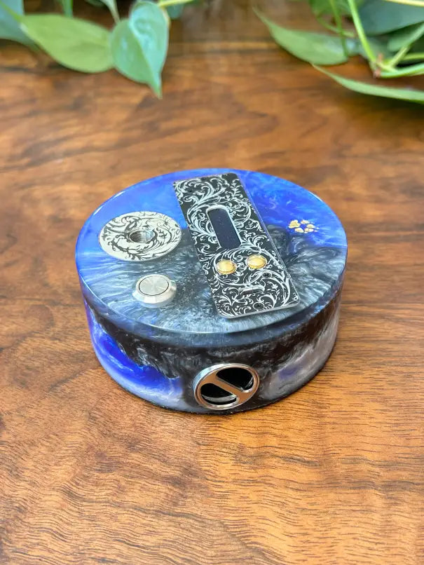 Evolv dna75 Single 18650 build stand ohm reader engraved design - Vapesmarter.org