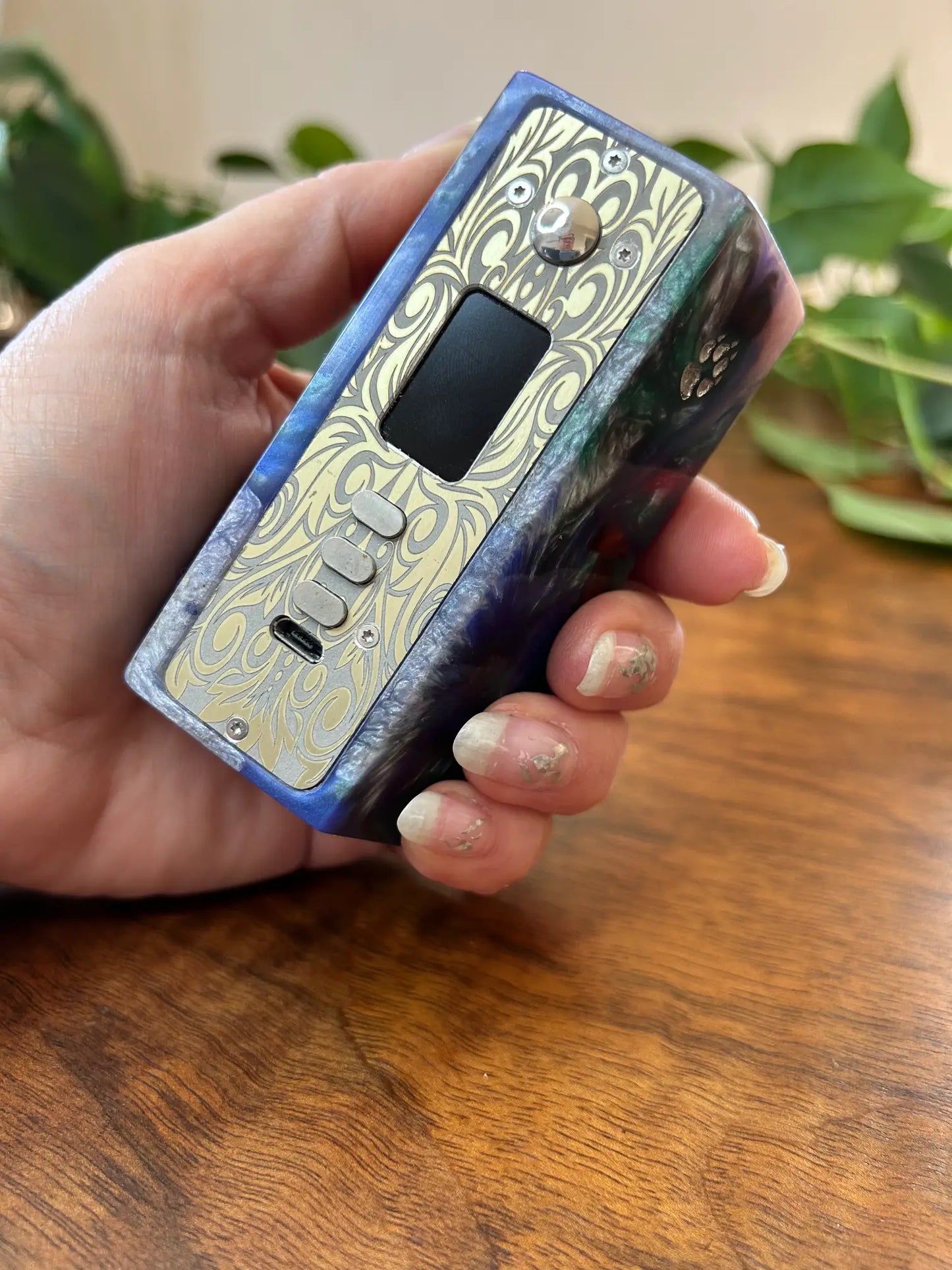 Twin 18650 Battery Dna250c stabwood hybrid Mod engraved edition - Vapesmarter.org