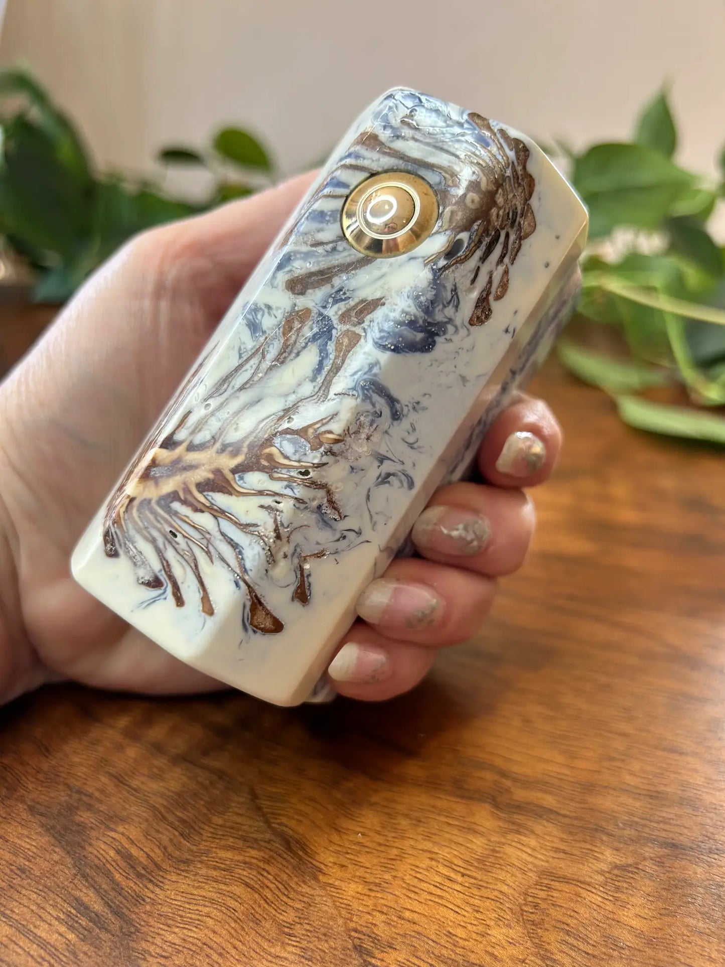 Quad 18650 series wired stabwood hybrid mosfet Mechanical Mod 40mm tank fitment - Vapesmarter.org