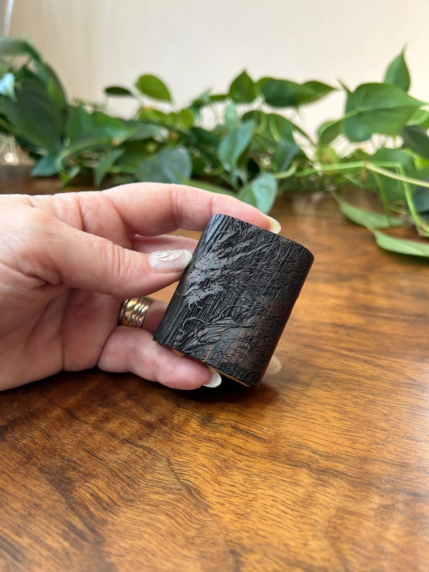 single 18350 clickfet switch mech engraved pure wood mod 22mm Tank fitment - Vapesmarter.org