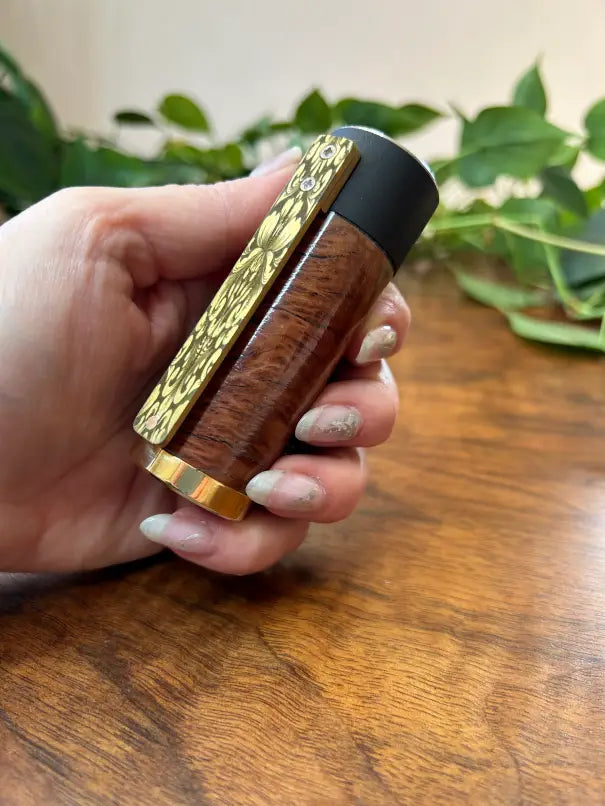 Side Fire single 21700 Battery mechanical mod 30mm tank fitment Wood edition - Vapesmarter.org