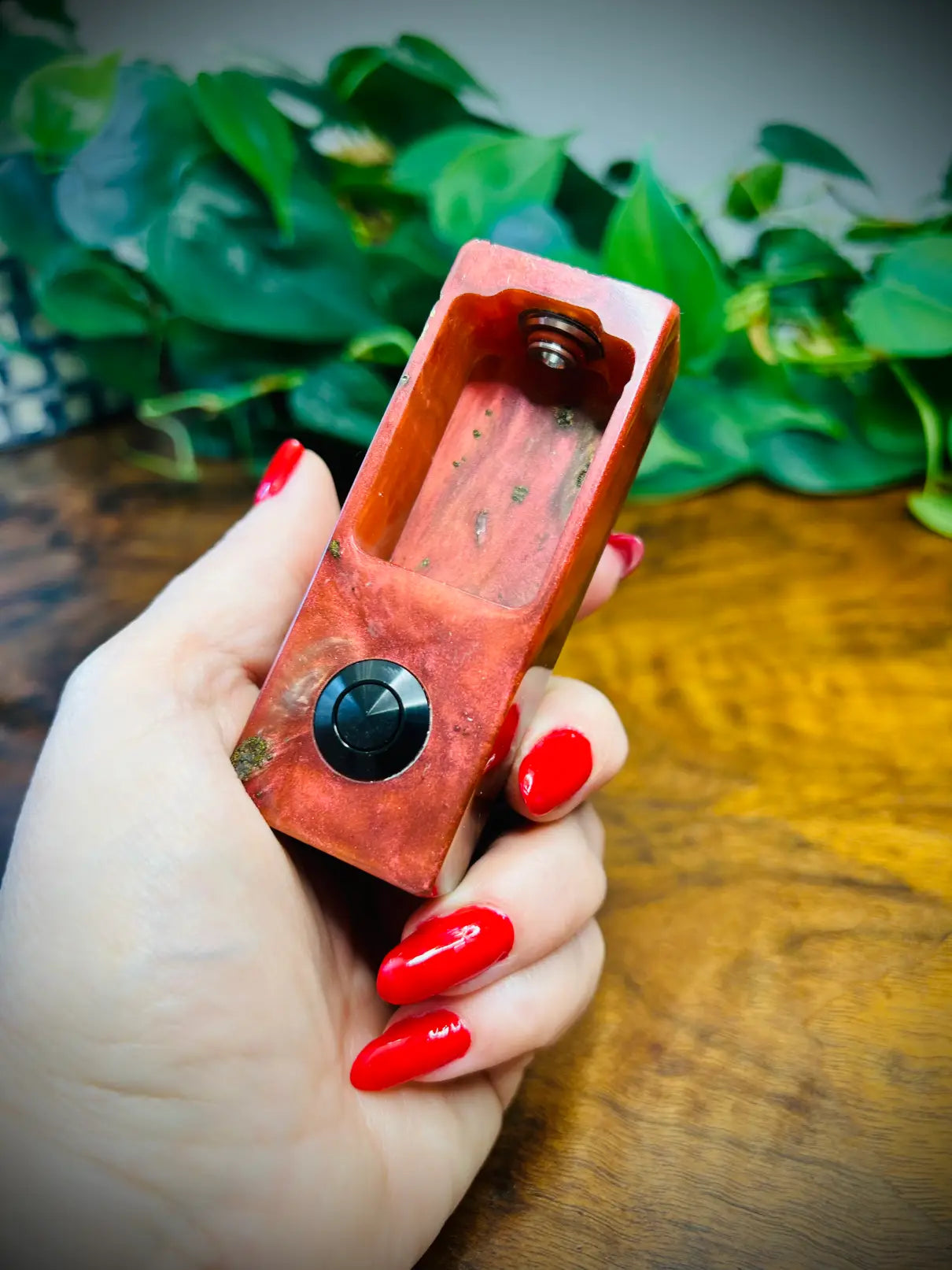 Switched Mechanical clickfet 18650 battery stabwood hybrid boro mod - Vapesmarter.org