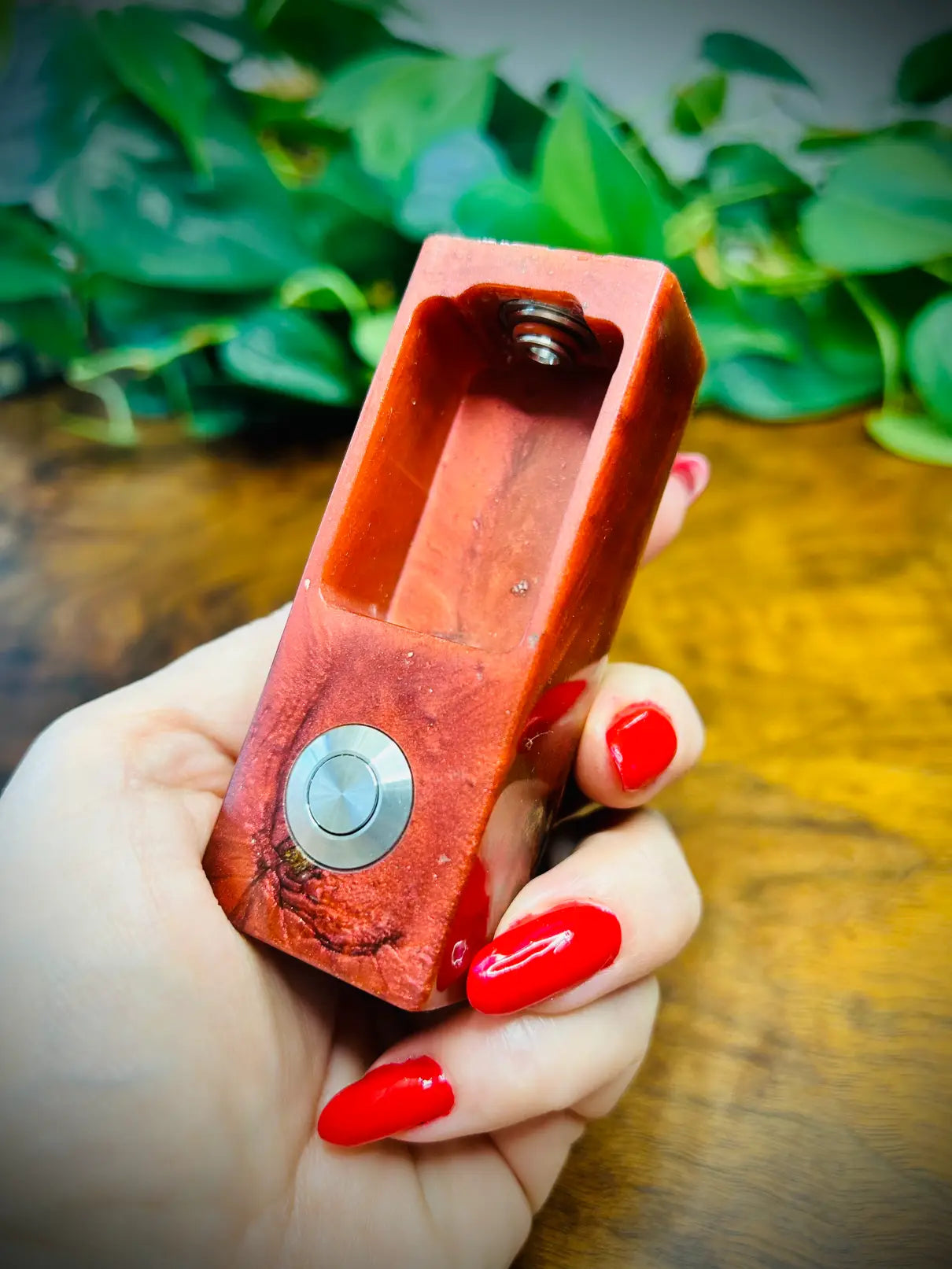 Switched Mechanical clickfet 18650 battery stabwood hybrid boro mod - Vapesmarter.org
