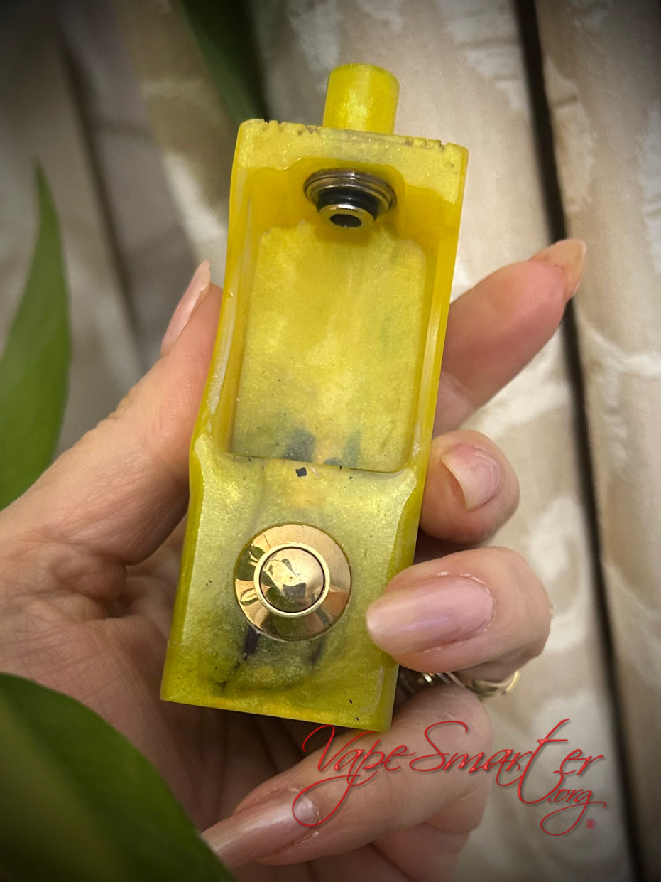 Switched Mechanical clickfet 18650 battery stabwood hybrid boro mod - Vapesmarter.org