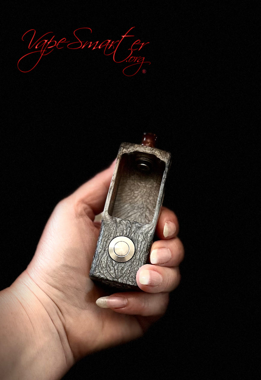 Switched Mechanical clickfet 18650 battery stabwood hybrid boro mod - Vapesmarter.org