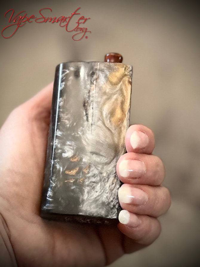 Switched Mechanical clickfet 18650 battery stabwood hybrid boro mod - Vapesmarter.org
