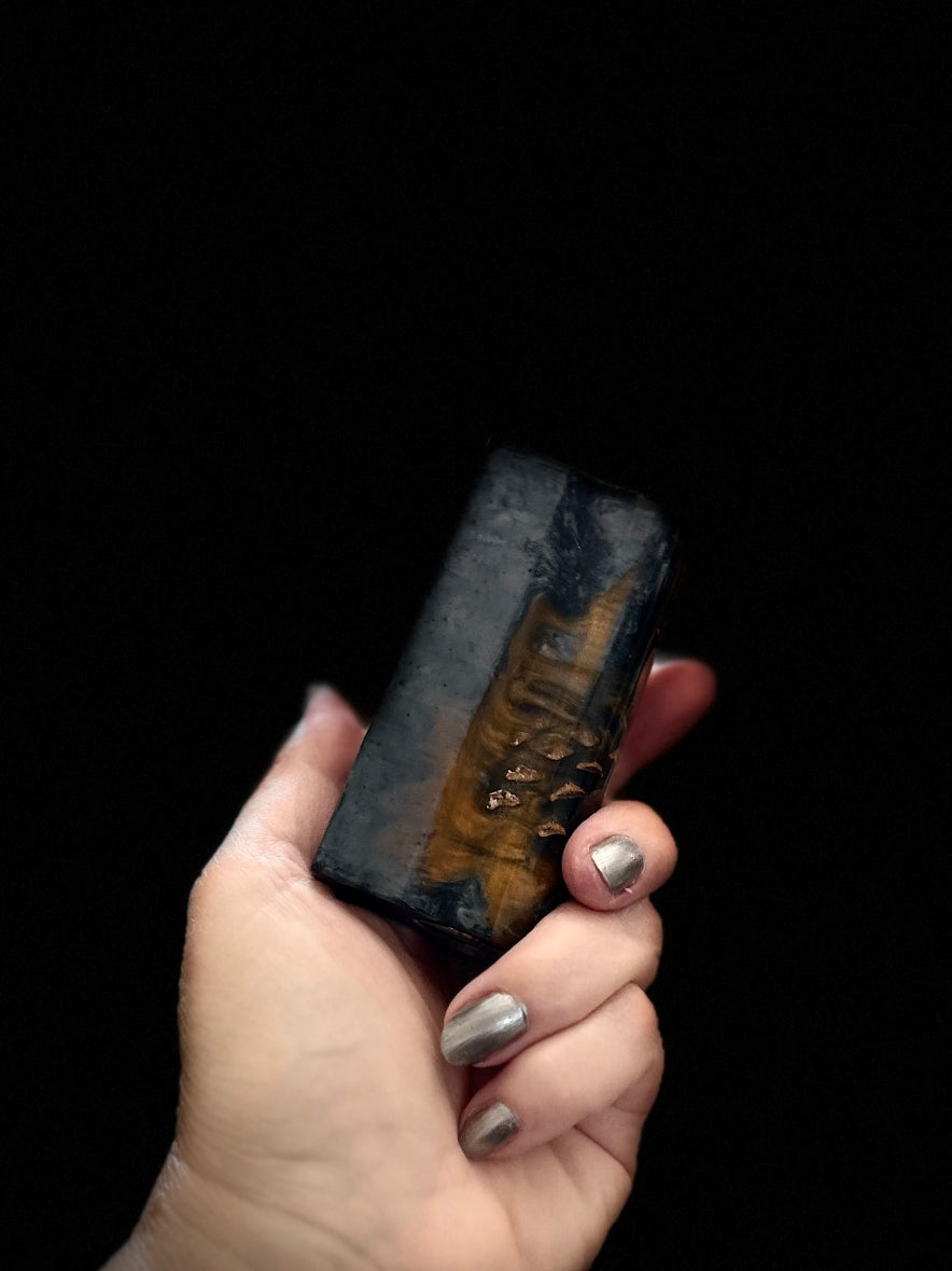 Evolv Dna100c single 21700 battery Stabwood hybrid Engraved