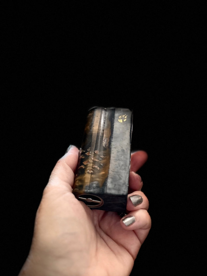 Evolv Dna100c single 21700 battery Stabwood hybrid Engraved