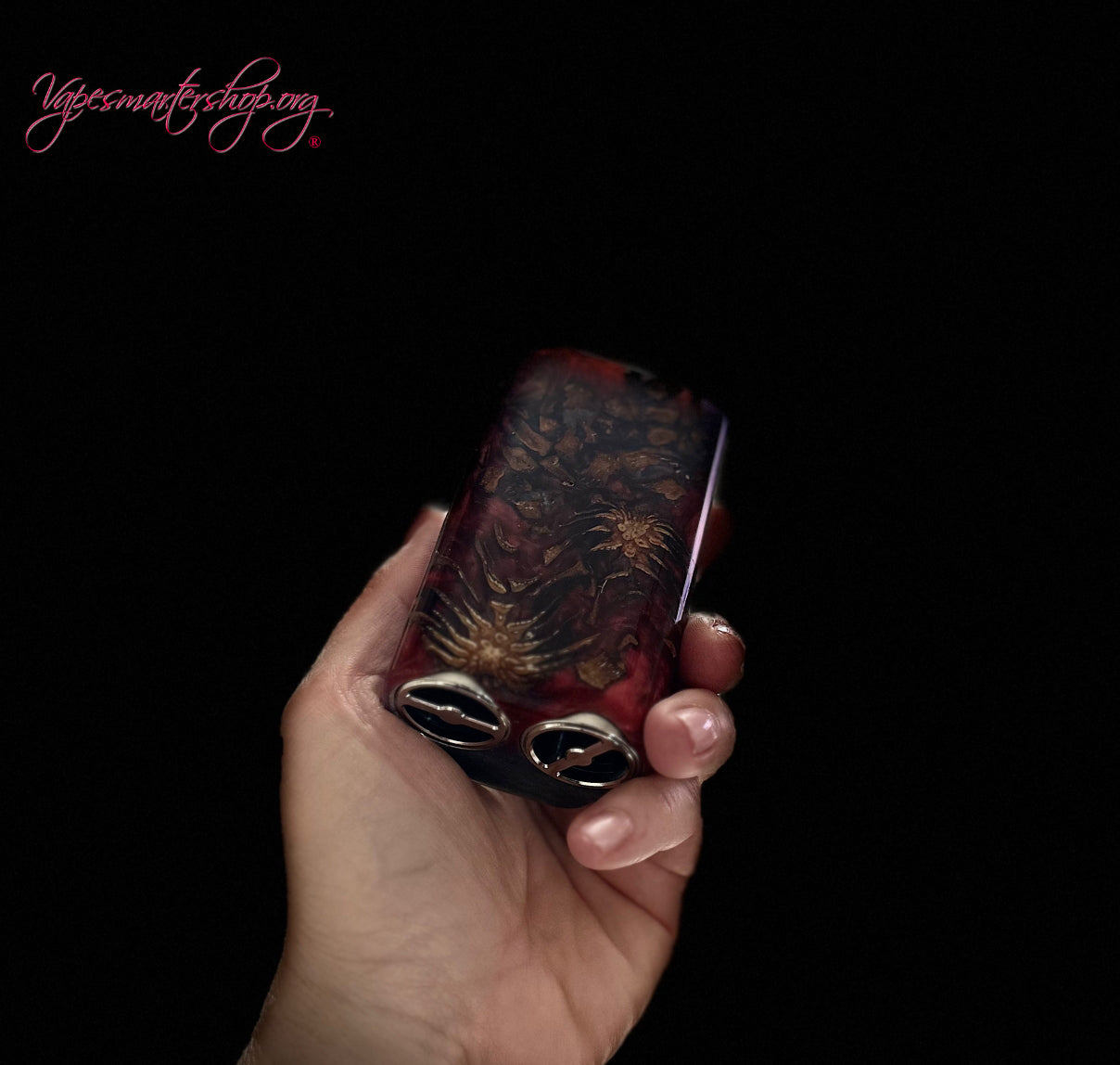 Twin 21700 Battery Dna250c stabwood Mod Engraved plate and 510