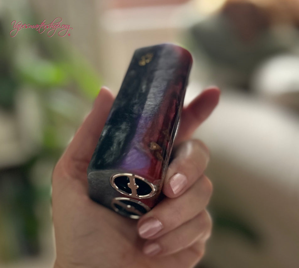 Twin 18650 Battery Dna250c burl wood Mod engraved edition