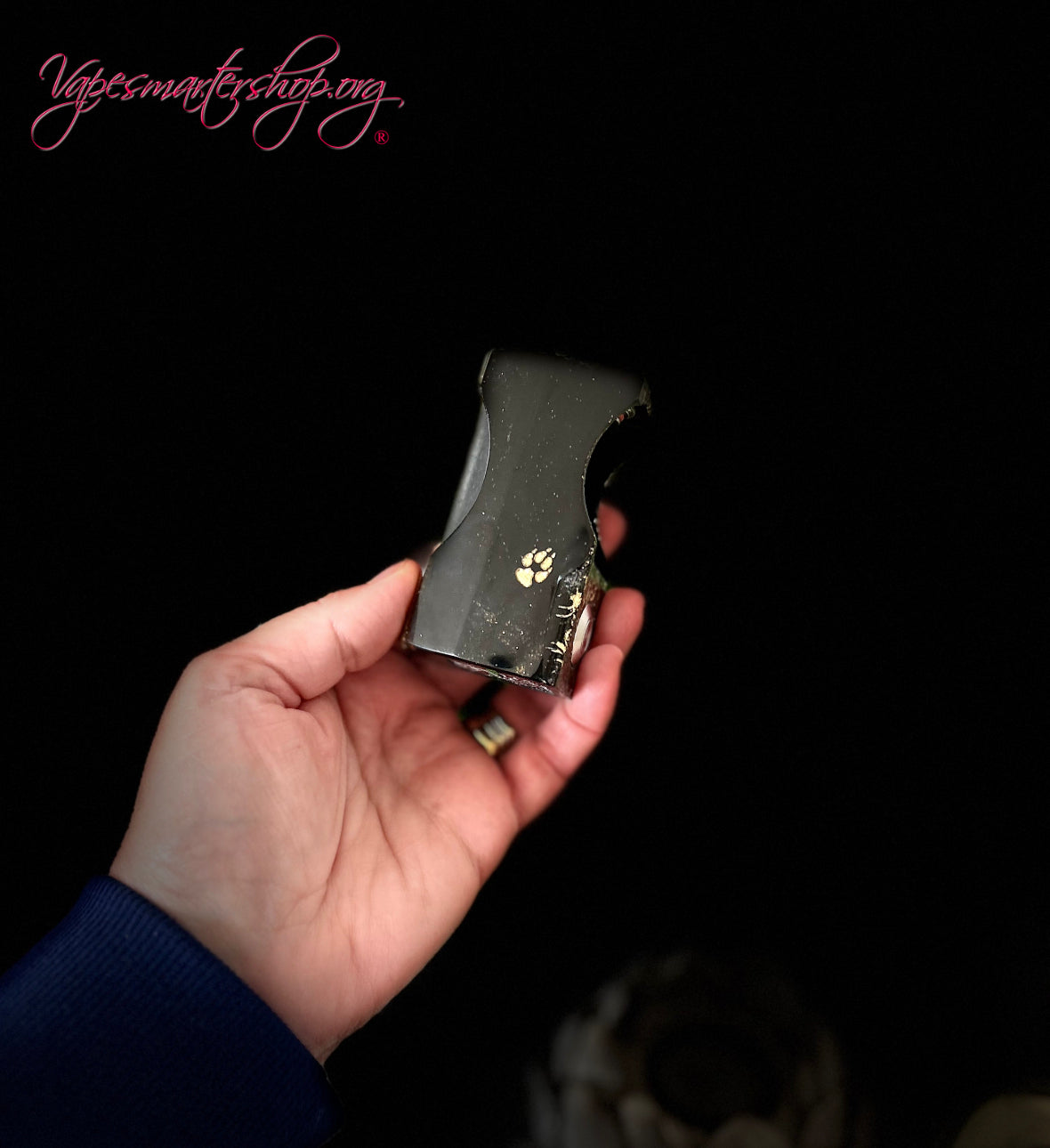 Switched Mechanical clickfet 18650 battery stabwood hybrid boro mod engraved with 22ct gold