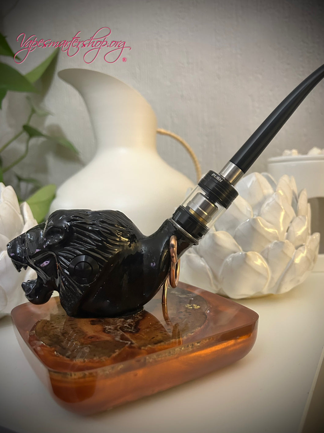 "Lion's Mane" 18350 Battery long stem switched mechanical clickfet e-pipe 22mm Tank Fitment
