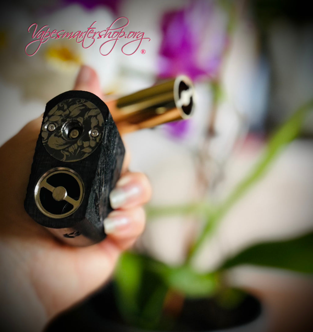 single 18350 or 18650 clickfet switch mech engraved pure wood Tank