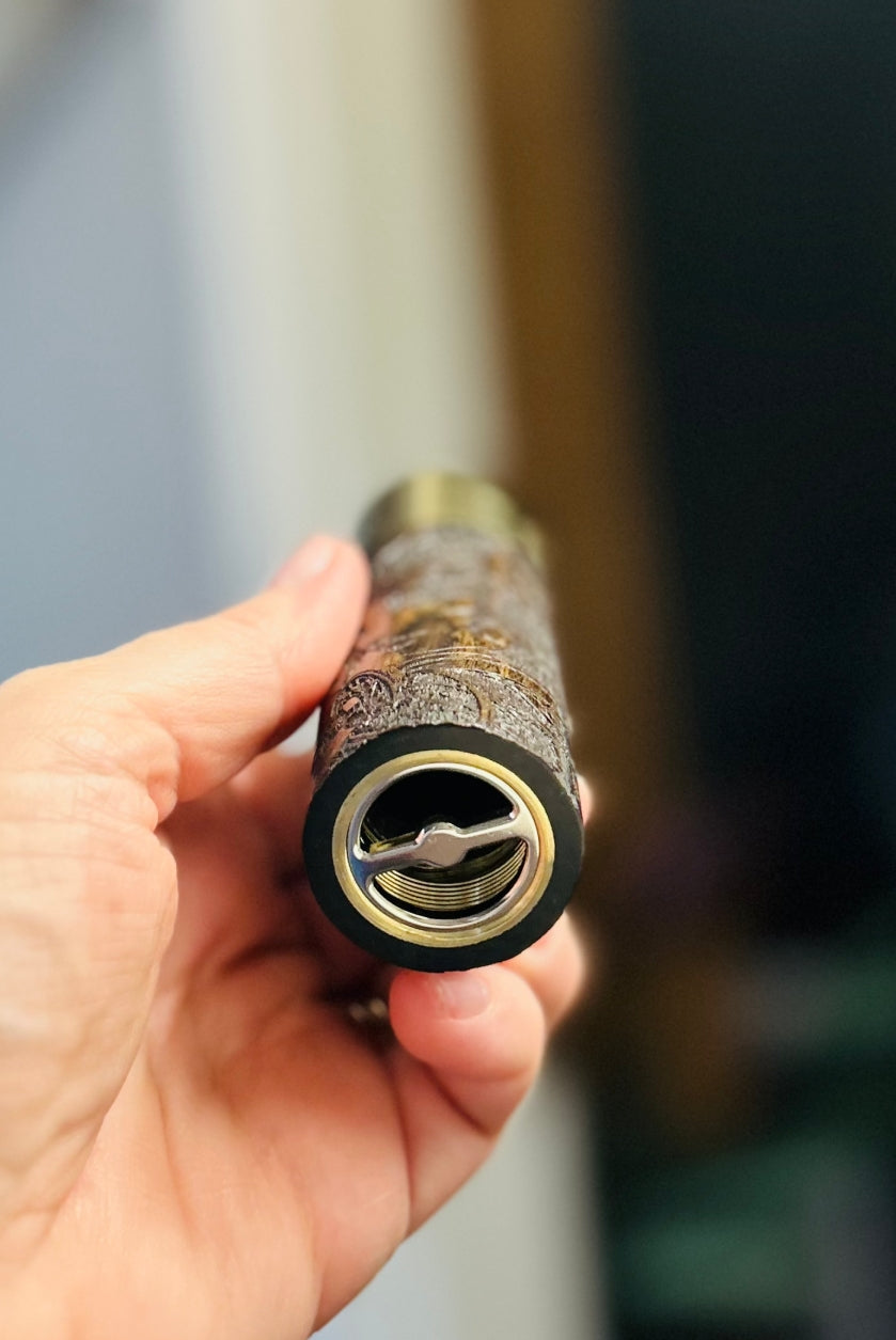 Side Fire single 21700 Battery mechanical mod 30mm tank fitment Engraved