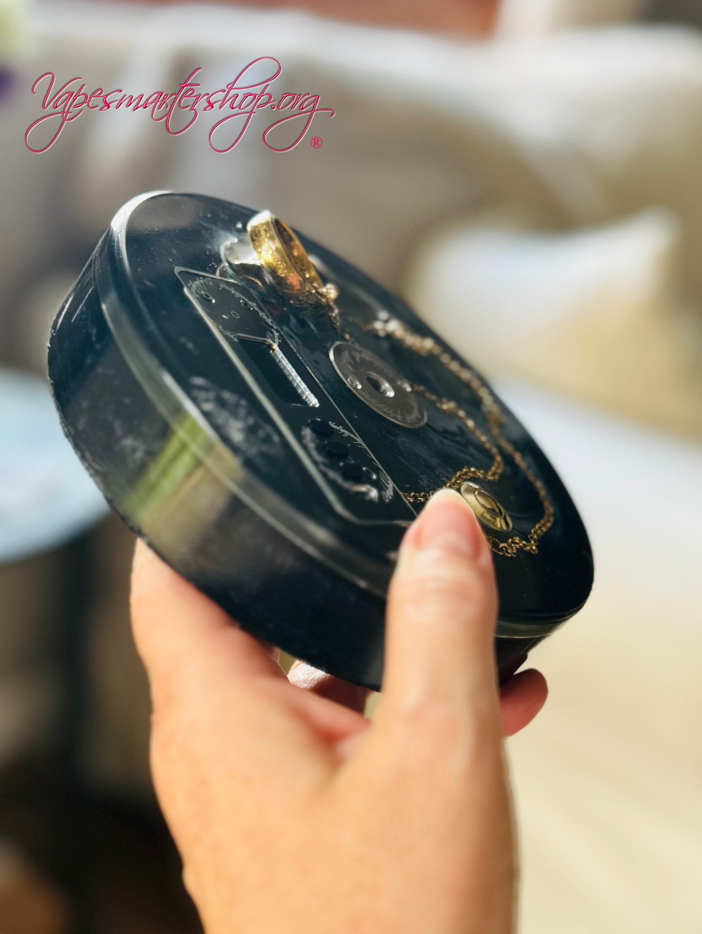 Evolv dna75 Single 18650 build stand ohm reader 18ct gold plated edition the one ring edition