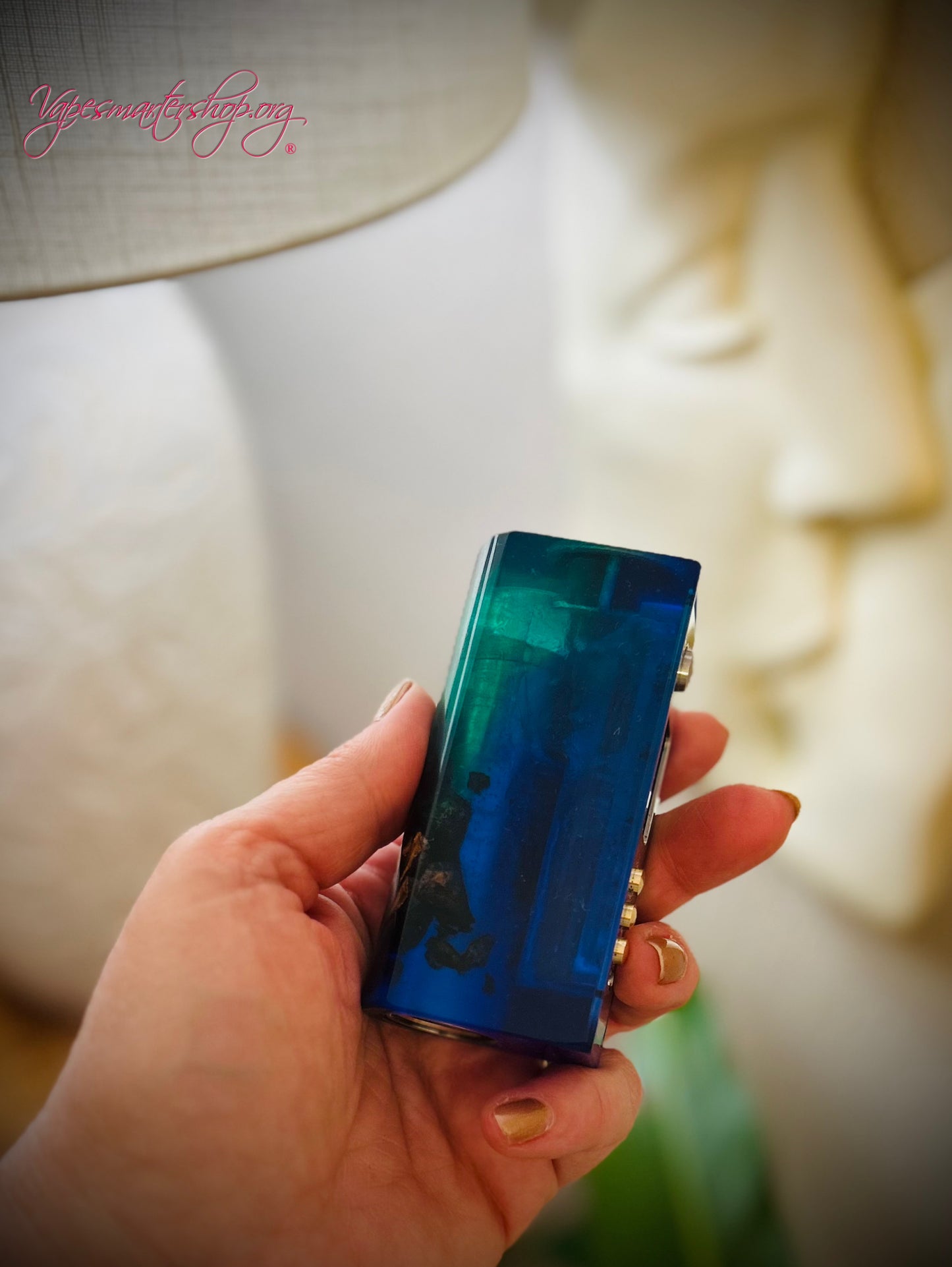 Evolv Dna75c single 18650 battery stabwood hybrid mod polished stainless