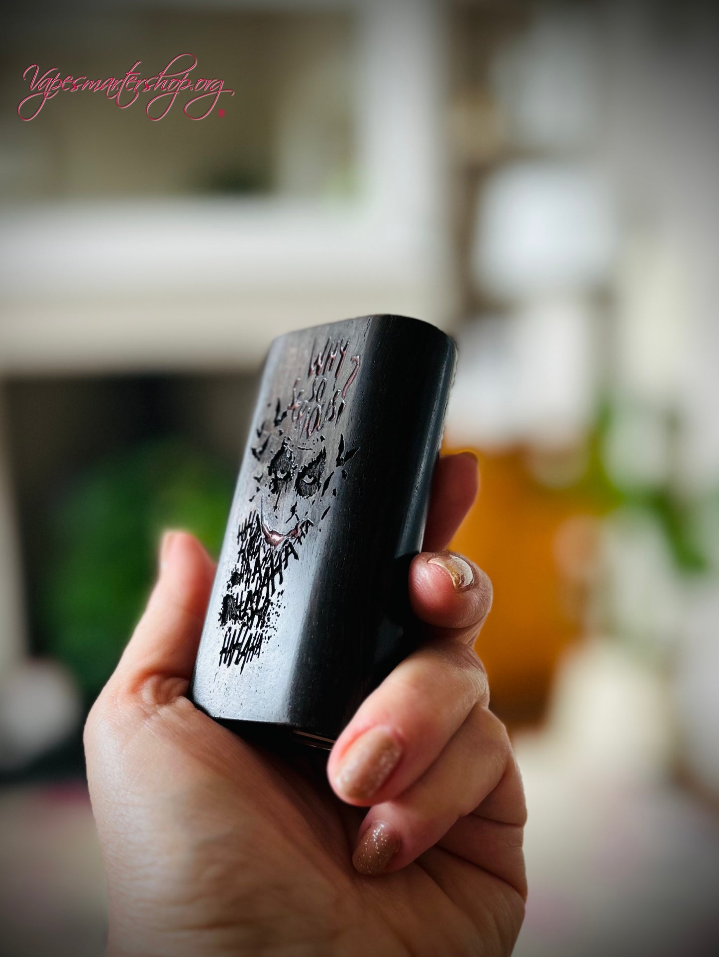 Evolv Dna75c single 18650 battery blackwood mod engraved joker edition