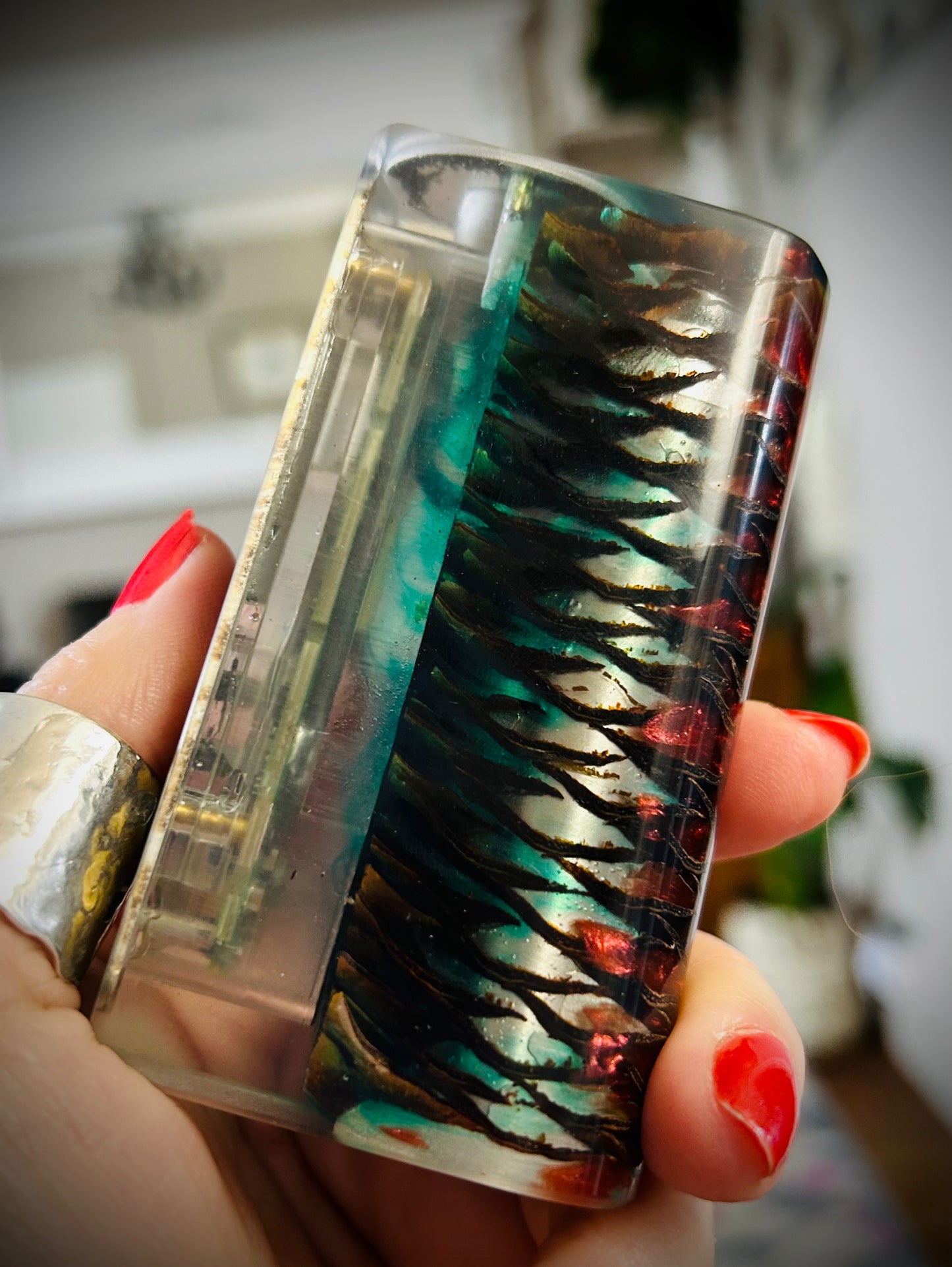Evolv Dna100c single 21700 battery Stabwood hybrid Engraved
