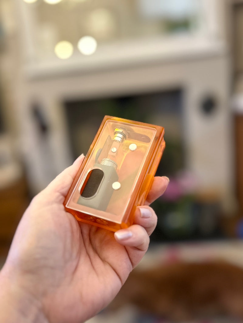 21700 single battery simple squonk box Amber Edition