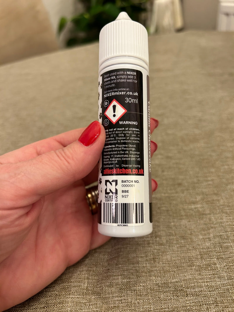 "Woof" A Vanilla Cheesecake 30ml Longfill E-liquid Concentrate with Nixer Shot