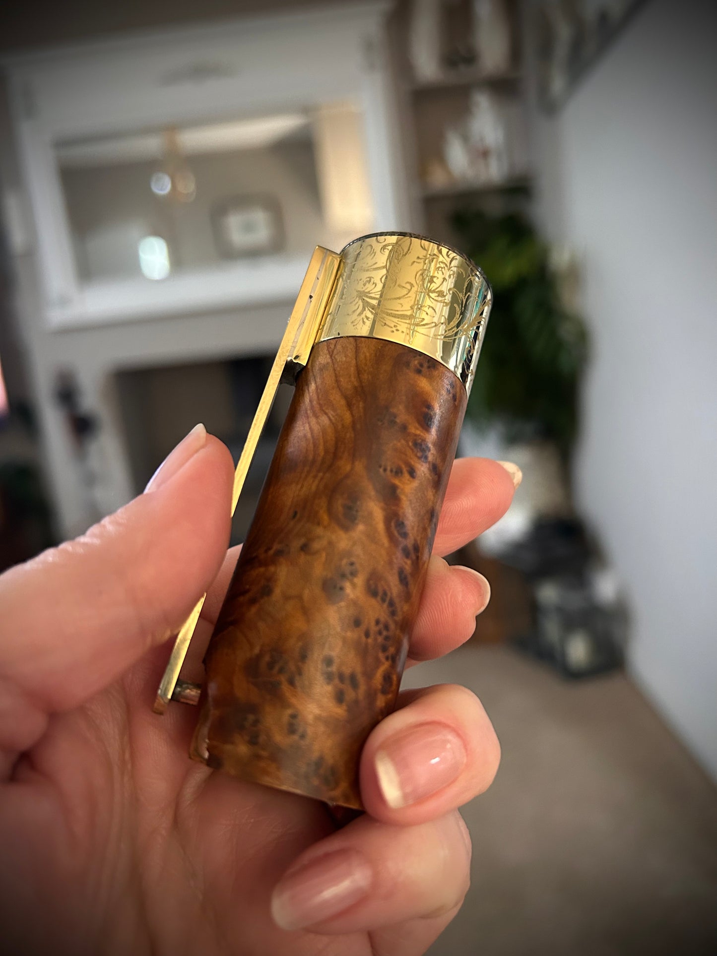 Side Fire single 21700 Battery mechanical mod 30mm  tank fitment Thuya Burl