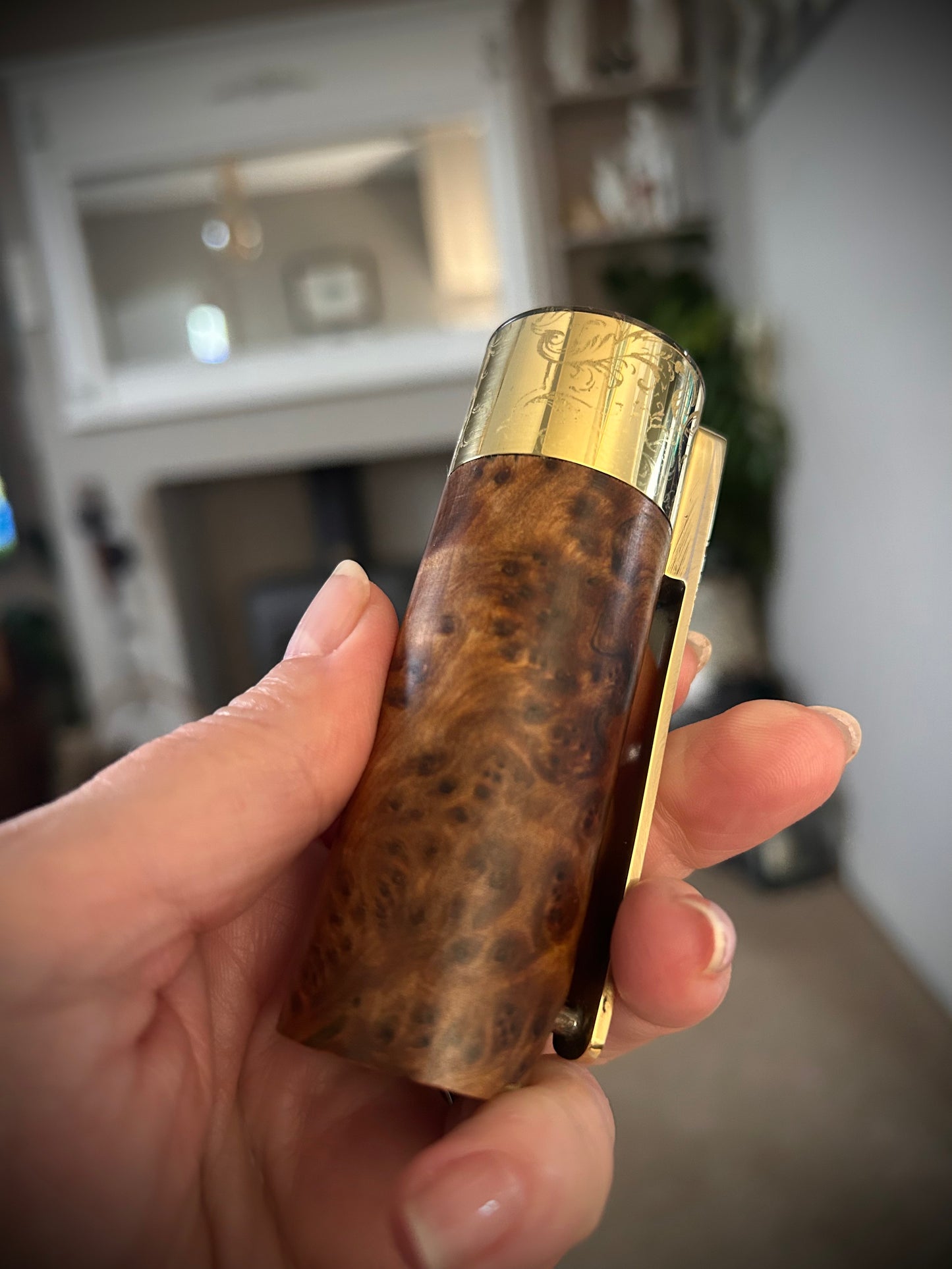 Side Fire single 21700 Battery mechanical mod 30mm  tank fitment Thuya Burl