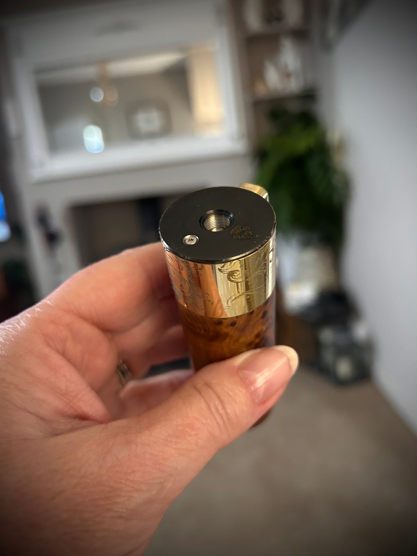 Side Fire single 21700 Battery mechanical mod 30mm  tank fitment Thuya Burl