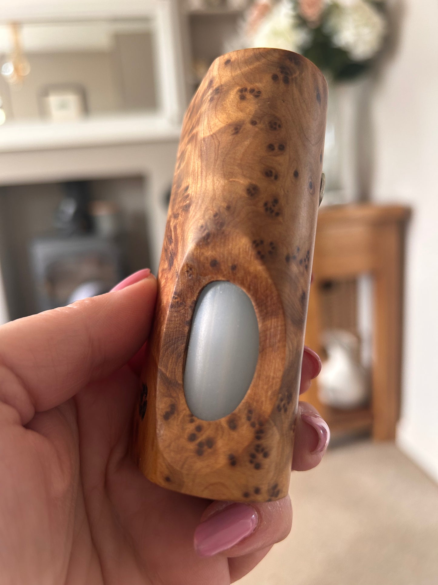 21700 single battery switched mech squonk in pure Thuya wood