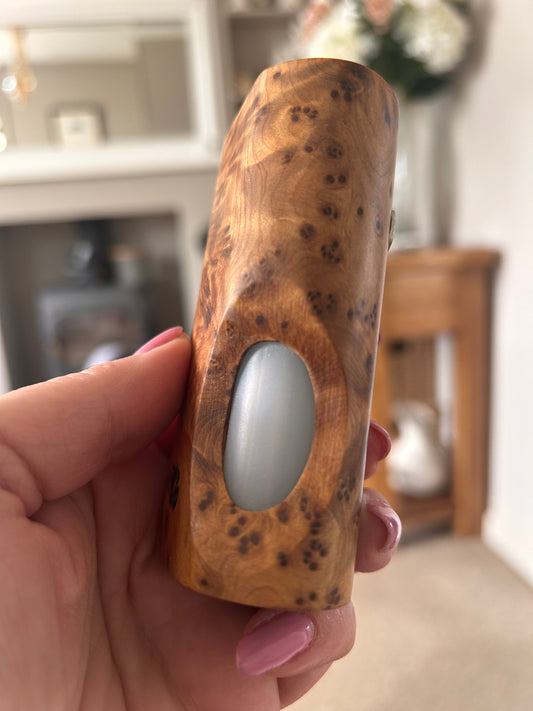 21700 single battery switched mech squonk in pure Thuya wood