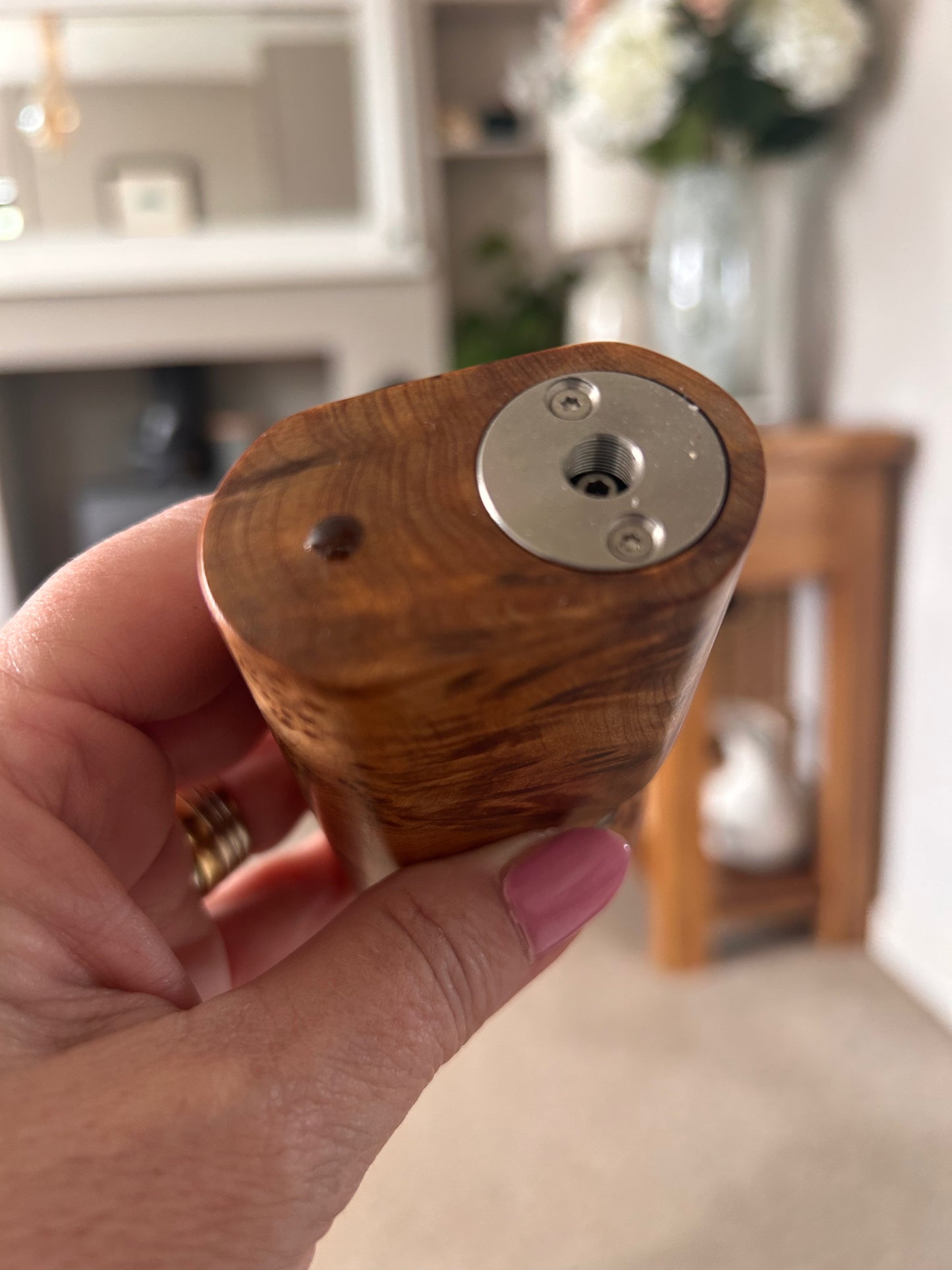 21700 single battery switched mech squonk in pure Thuya wood