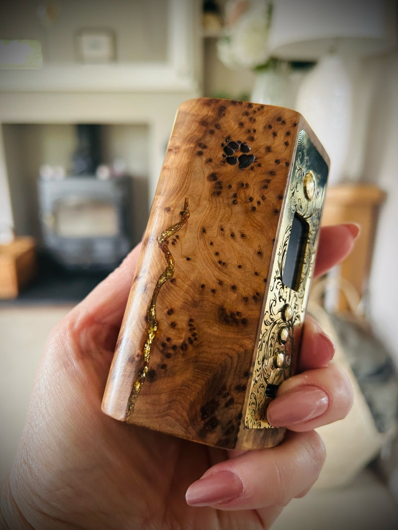 Dna100c twin 21700 battery Regulated Bespoke mod Engraved