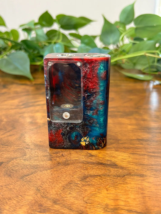 Switched Mechanical clickfet 18650 battery stabwood hybrid boro mod