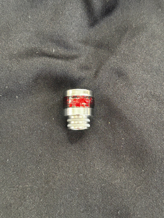 510 short driptip hand turned hand polished hybrid tip red hybrid inserts