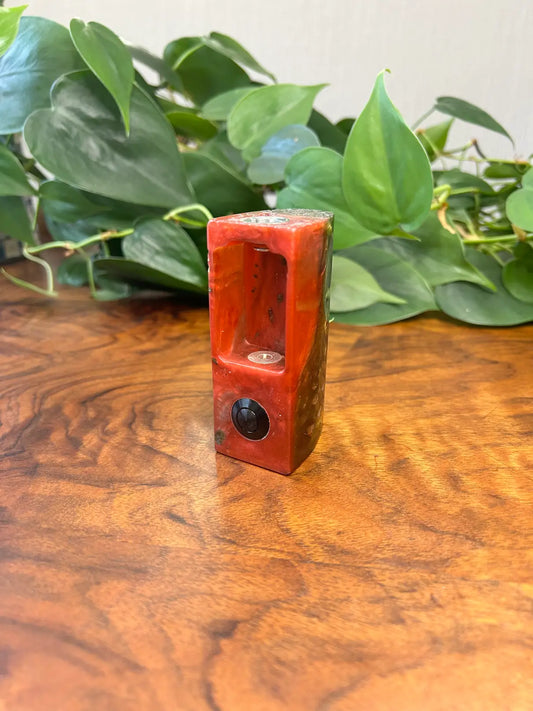 Switched Mechanical clickfet 18650 battery stabwood hybrid boro mod