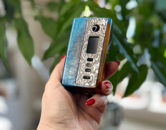 Dna 100c single 18650 battery Regulated Boro twin fire edition engraved  bespoke mod