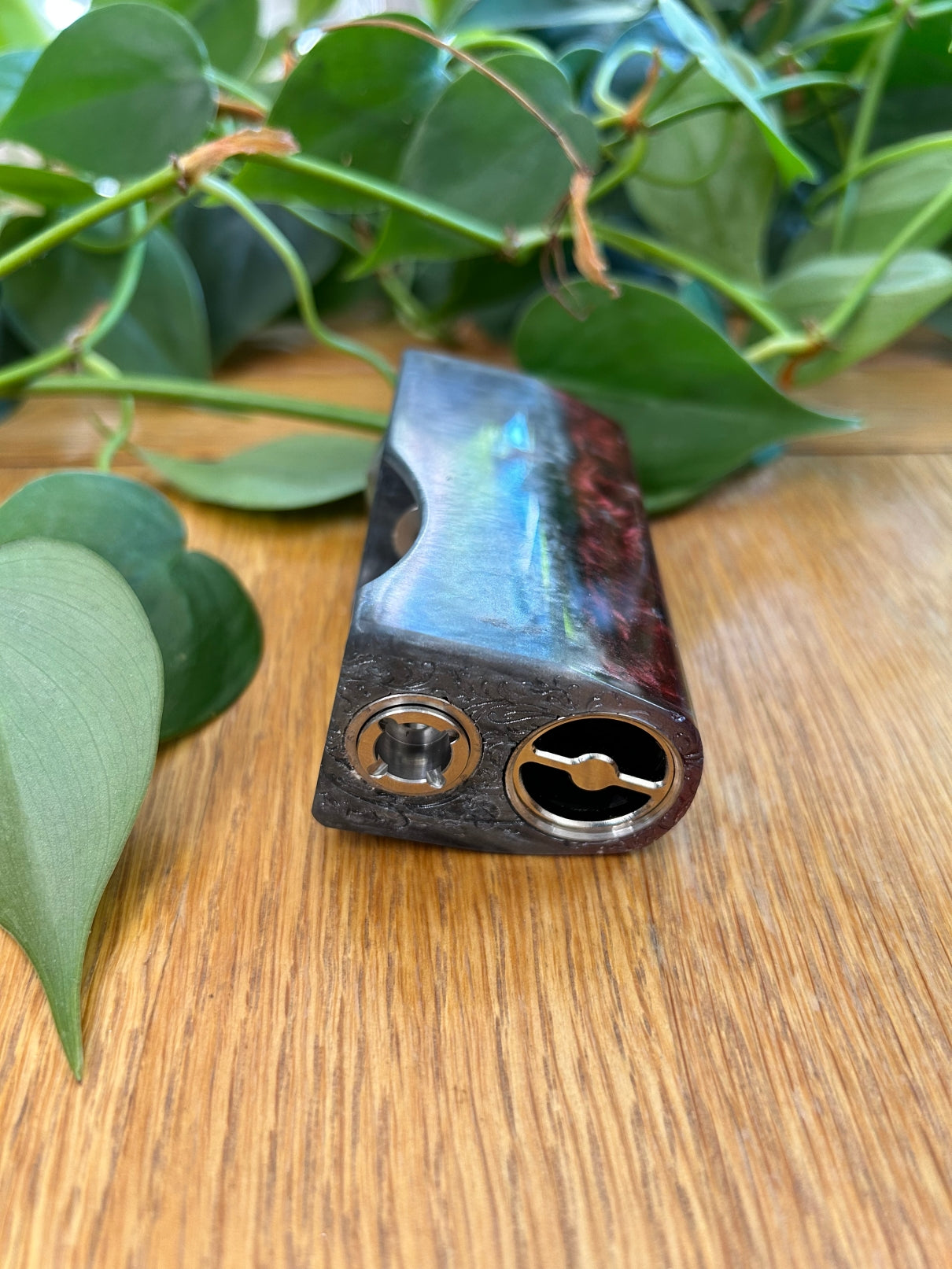 Switched Mechanical clickfet 18650 battery stabwood hybrid boro mod