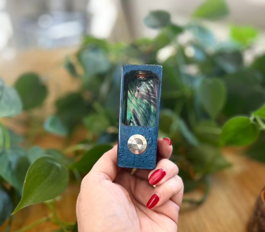 Switched Mechanical clickfet 18650 battery stabwood hybrid boro mod