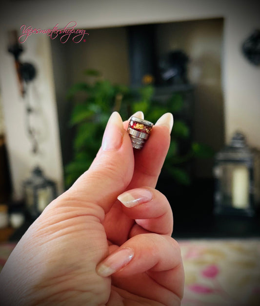 510 short driptip hand turned hand polished hybrid tip opal and gold insert
