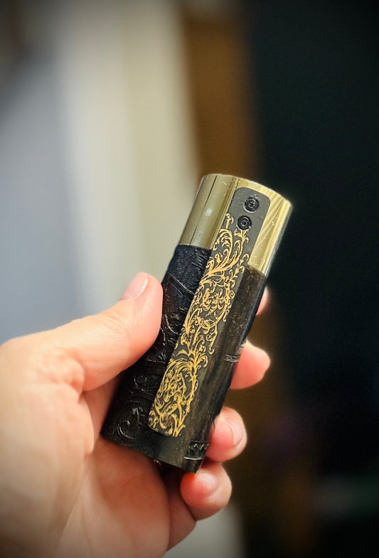 Side Fire single 21700 Battery mechanical mod 30mm  tank fitment Engraved