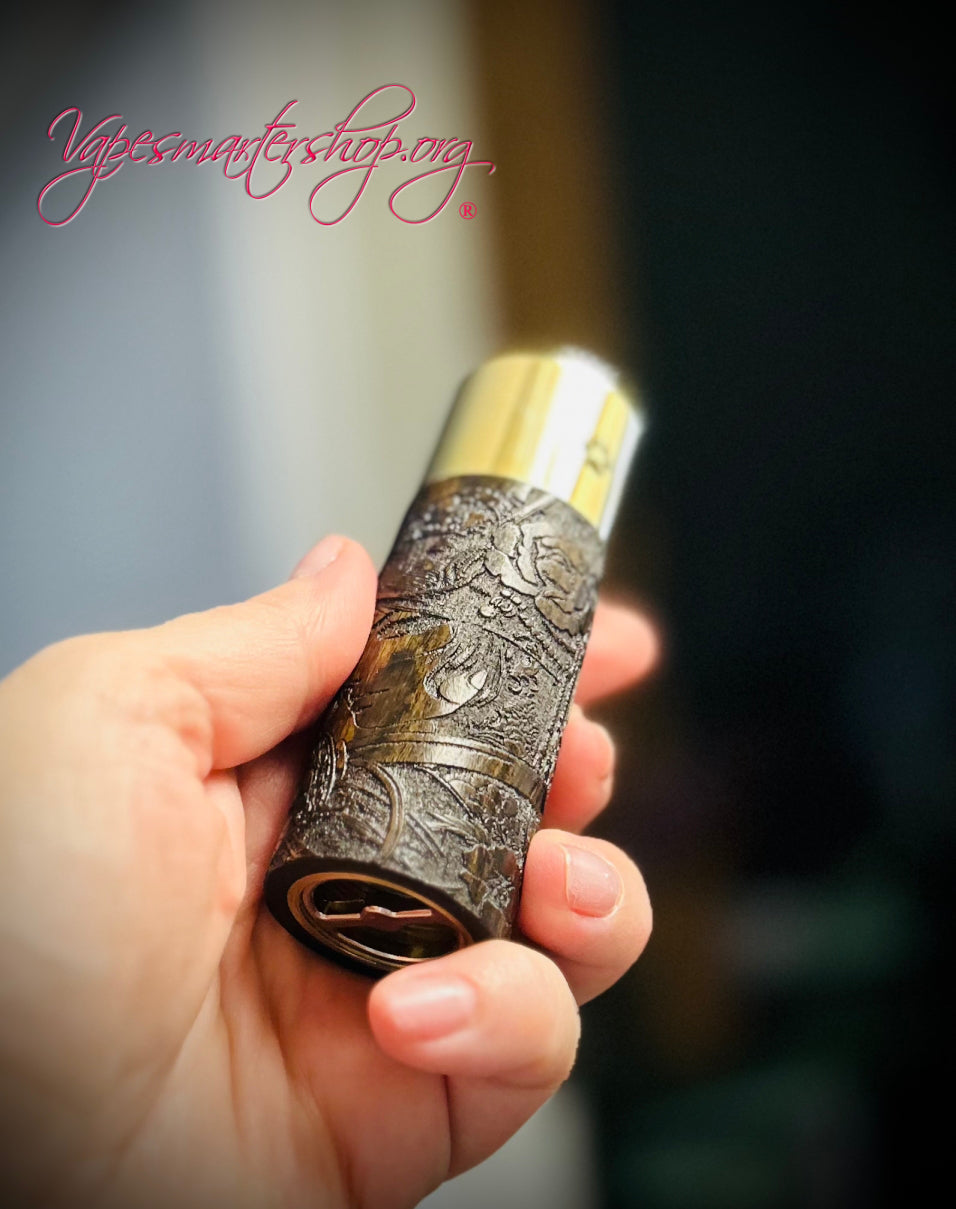 Side Fire single 21700 Battery mechanical mod 30mm  engraved blackwood edition