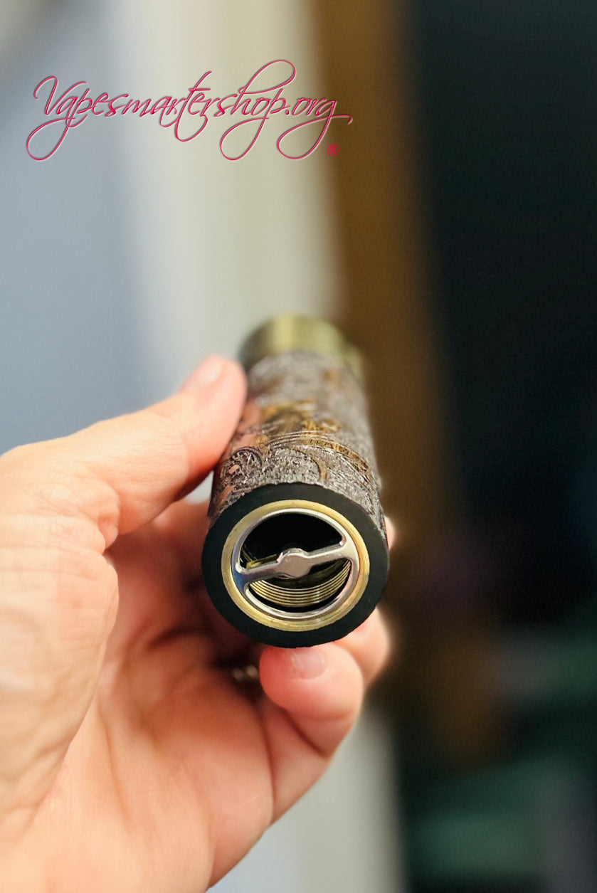 Side Fire single 21700 Battery mechanical mod 30mm  engraved blackwood edition