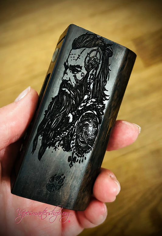 Evolv Dna75c single 18650 battery blackwood mod Viking edition