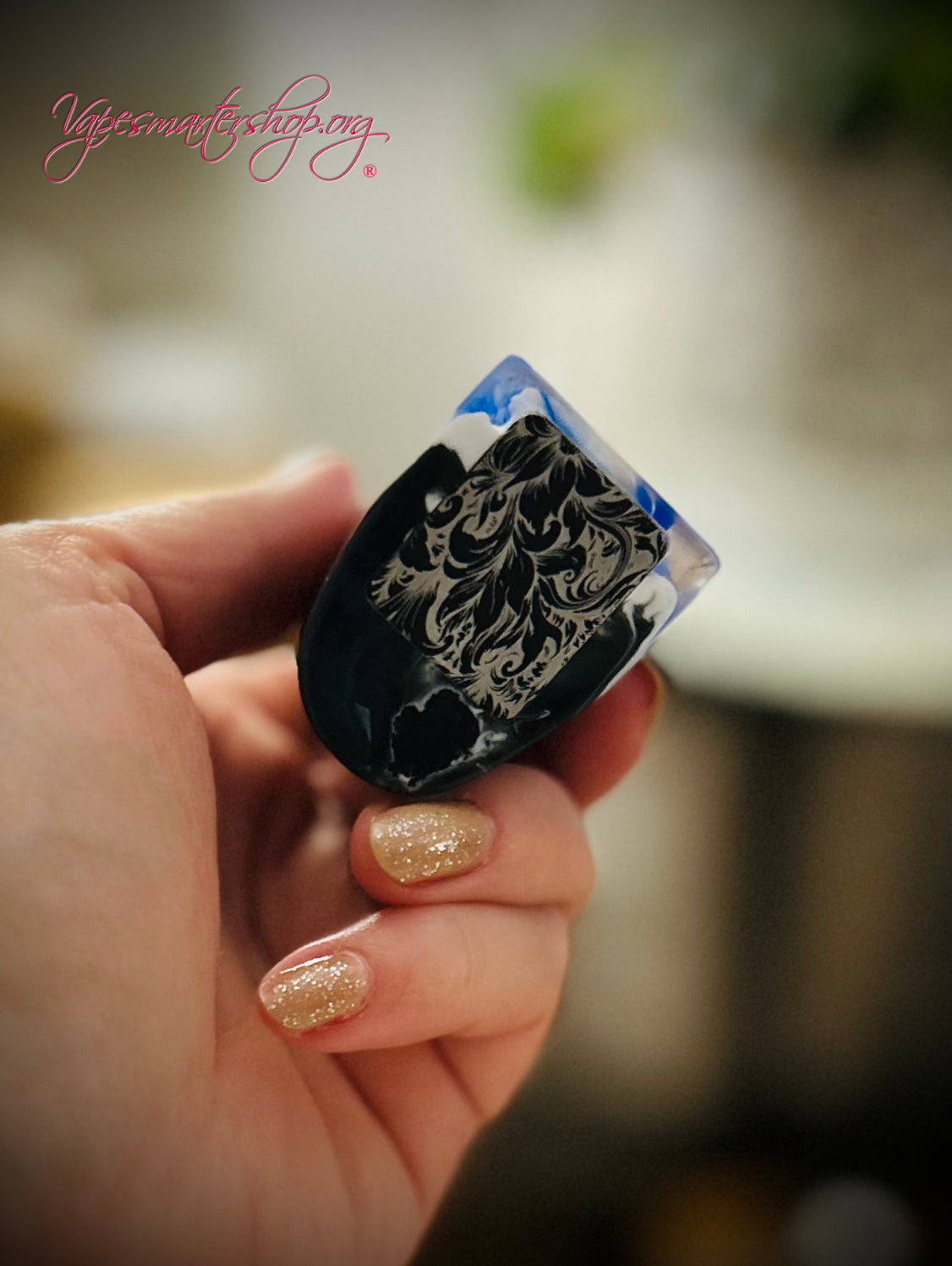 Switched Mechanical clickfet 18650 battery engraved stabwood hybrid boro mod