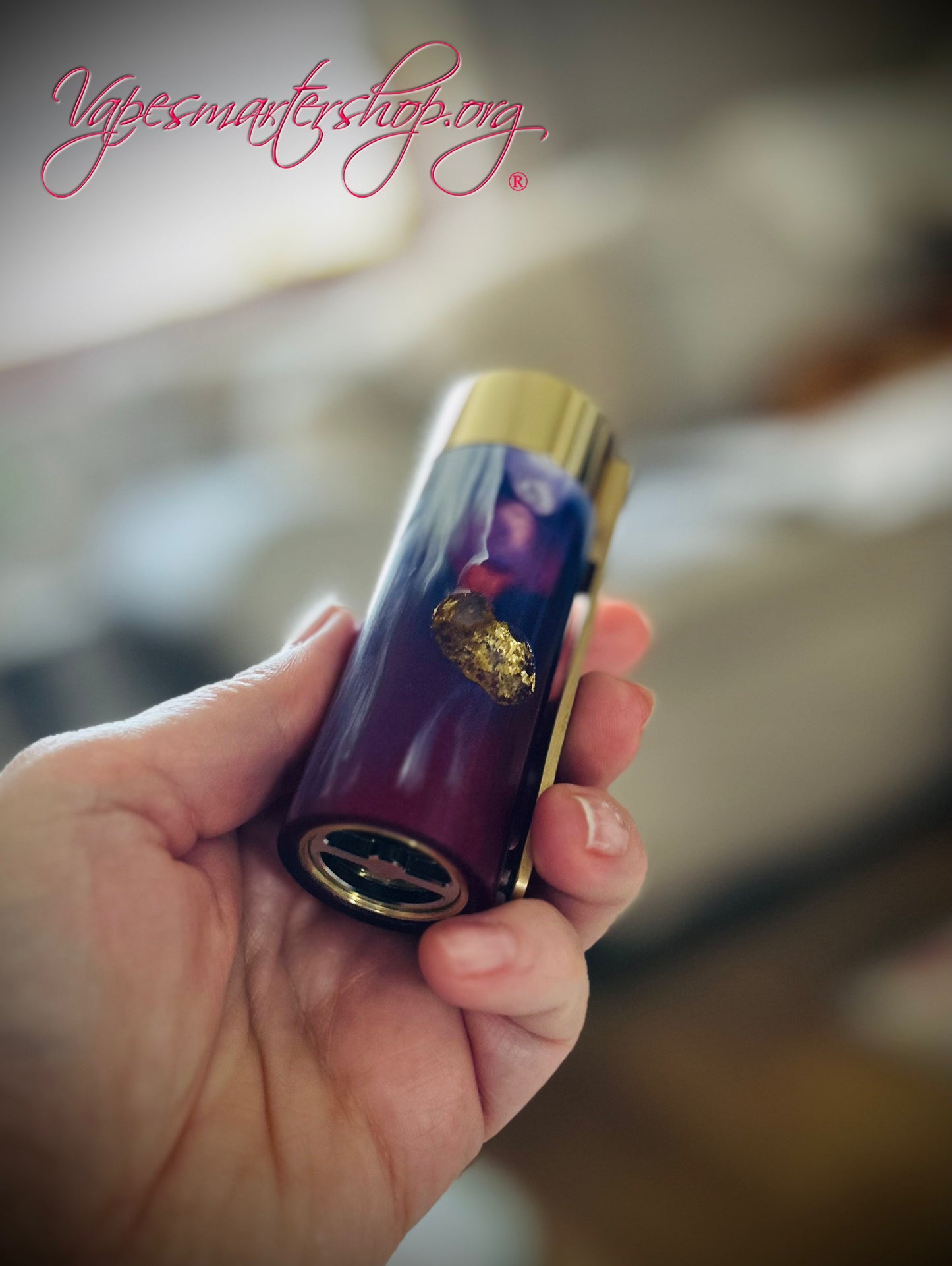 Side Fire single 21700 Battery mechanical mod 30mm gold edition