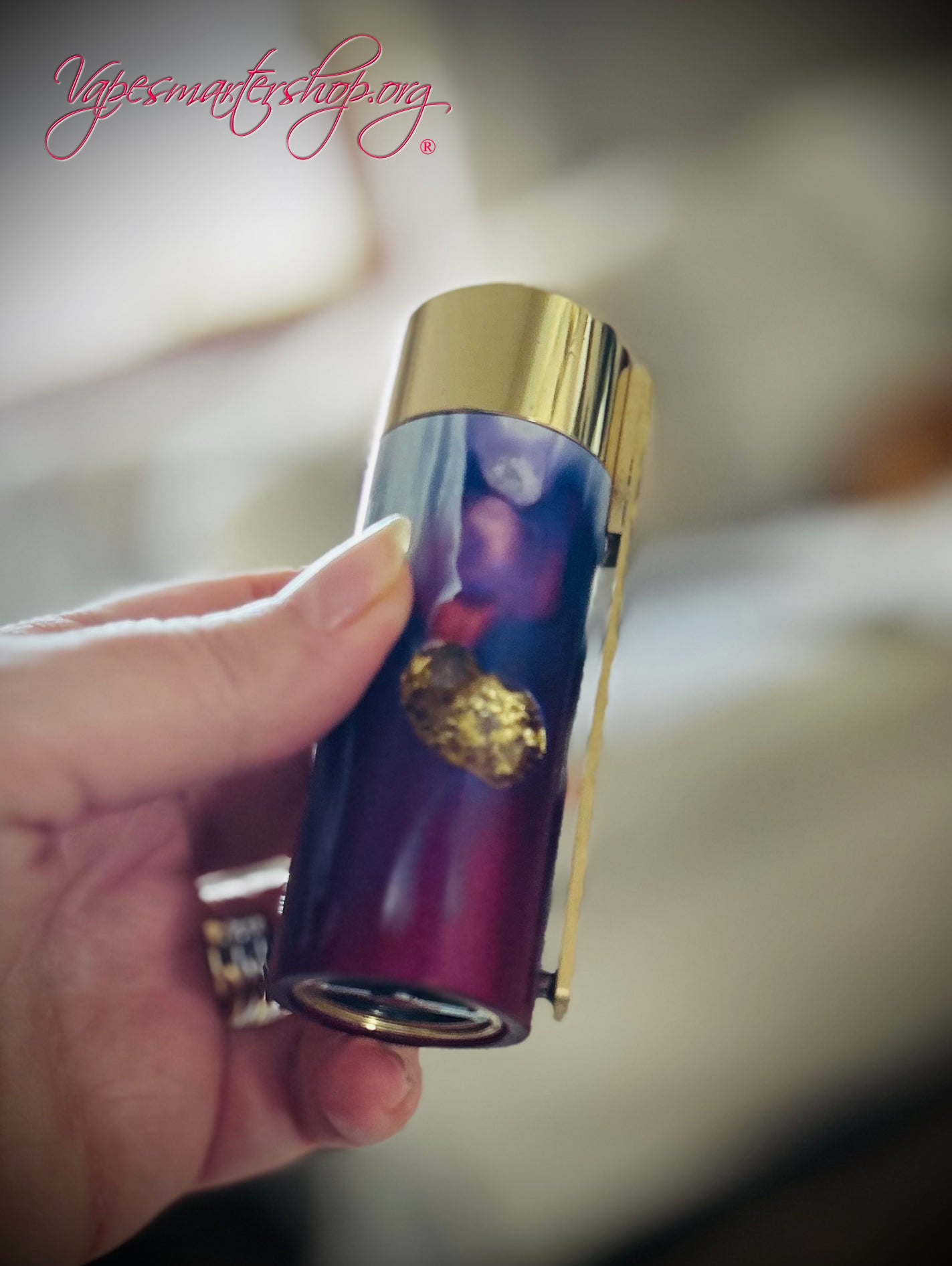 Side Fire single 21700 Battery mechanical mod 30mm gold edition